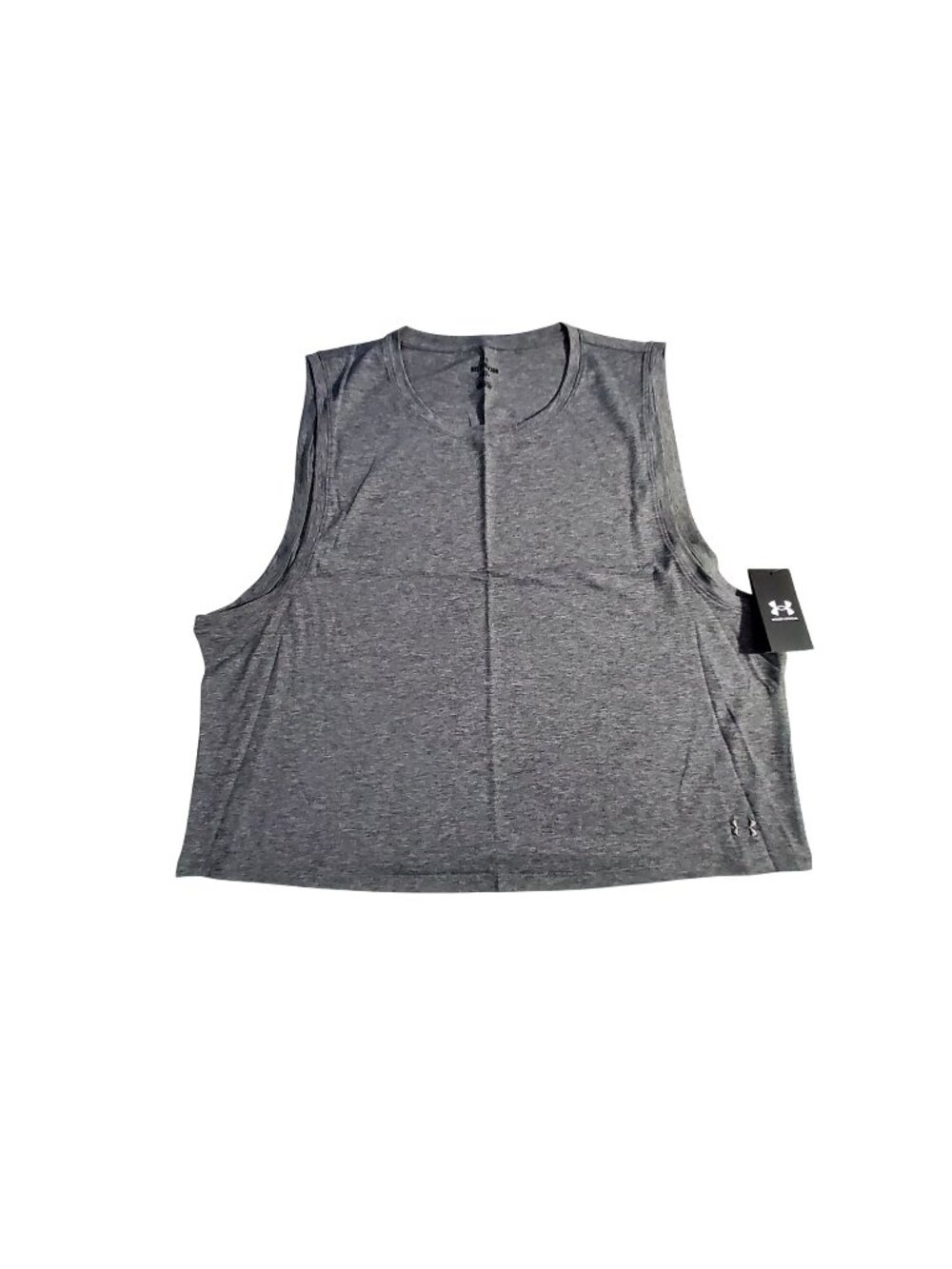 Under Armour Women Gray Loose Fit Sleeveless Tank Top 2XL Lightweight Activewear
